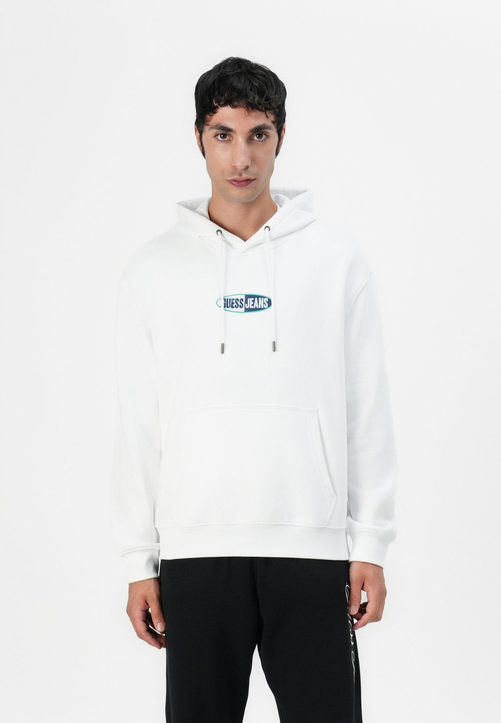 

Толстовка с капюшоном SMALL LOGO HOODIE Guess Jeans, белый