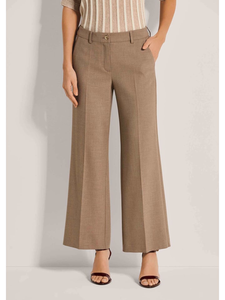 

MADELEINE Широкие брюки с отглаженными краями, карамельного/меланжевого цвета