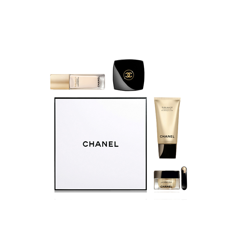 CHANEL Luxury style essence golden brick luxury box набор для ухода за кожей увлажняющий, очищающий, увлажняющий комплект из 4 предметов — фото 3