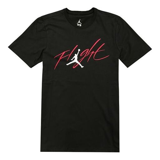 

Футболка jumpman logo круглый ворот athleisure casual sports короткий рукав Air Jordan, черный