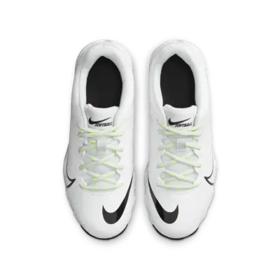 Бутсы Nike Hyperdiamond 4 Keystone GG, цвет White/Photon Dust/Volt/Black — фото 4