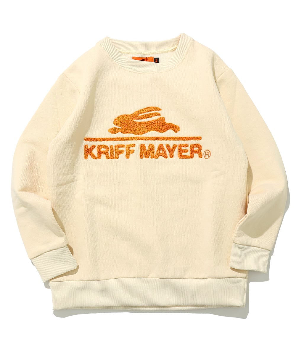 (K) Вышитый флисовый свитер Sagara с круглым вырезом (логотип) KRIFF MAYER, NATURAL — фото 2