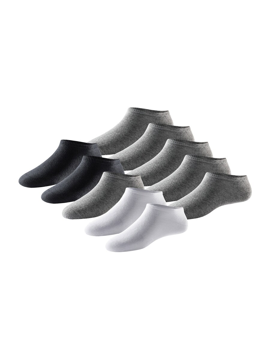 

Носки до щиколотки SCHIESSER Bluebird, цвет Grey/Black/White