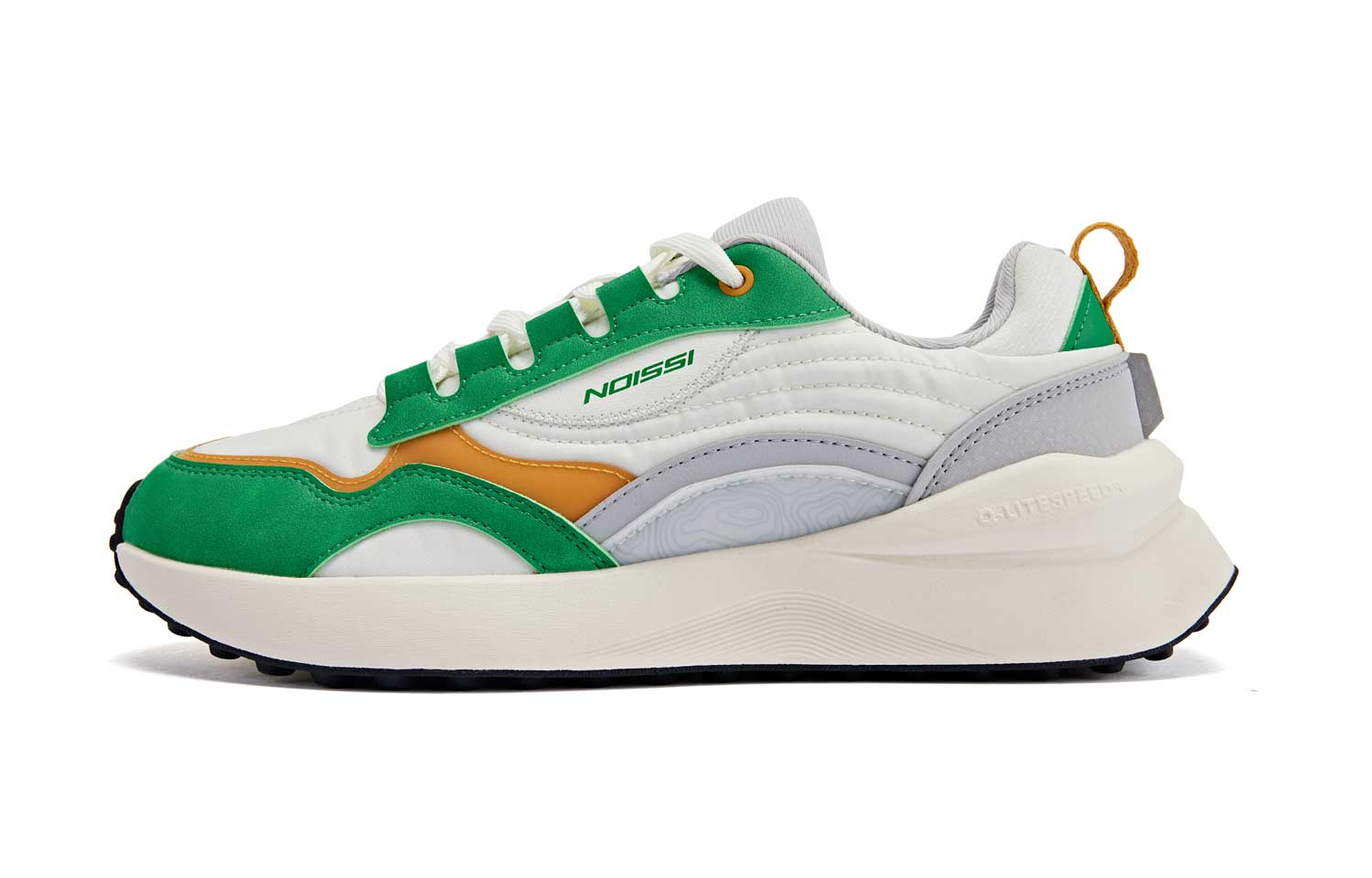 

QIAODAN Амортизирующие износостойкие низкие повседневные туфли мужские, зеленые, желтые