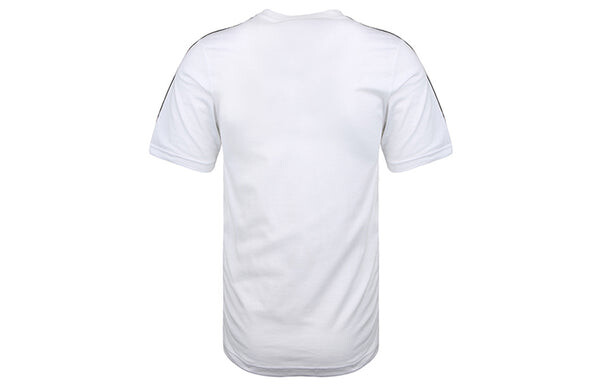 Футболка adidas E 3S Tee Classic Stripe Training Sports Round Neck Short Sleeve White, белый — фото 2