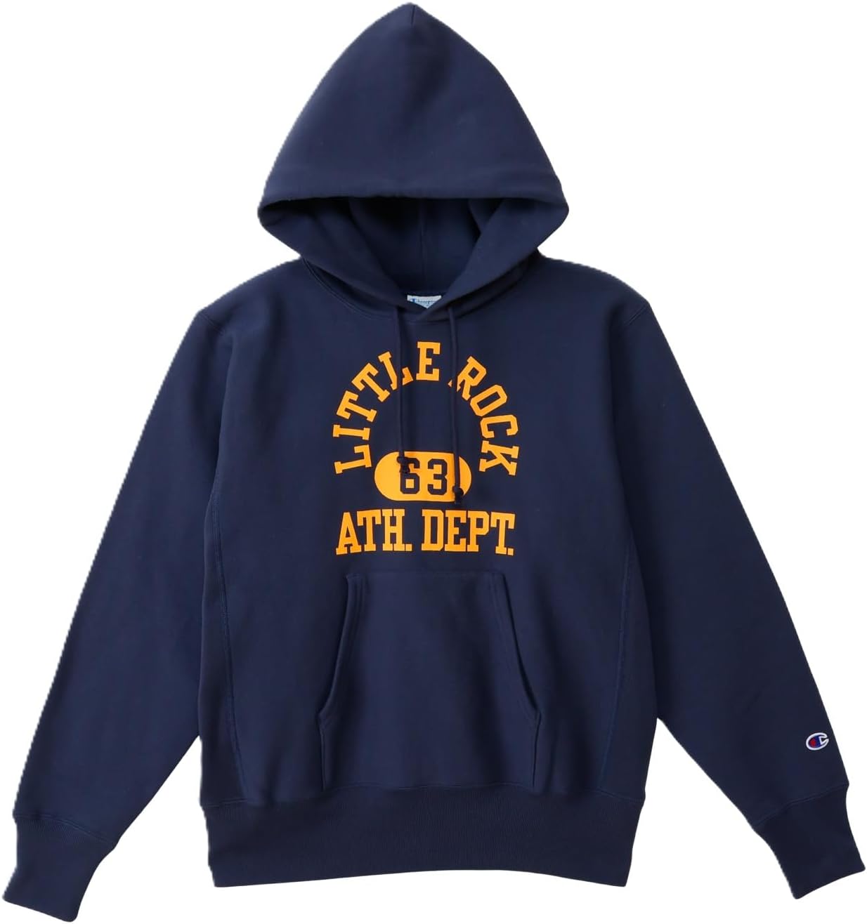 

Мужская толстовка Champion C3-C112 с капюшоном, обратным плетением, с длинным рукавом, плотность ткани 11,5 унций, на флисовой подкладке, с графическим принтом, обратным плетением, темно-синий