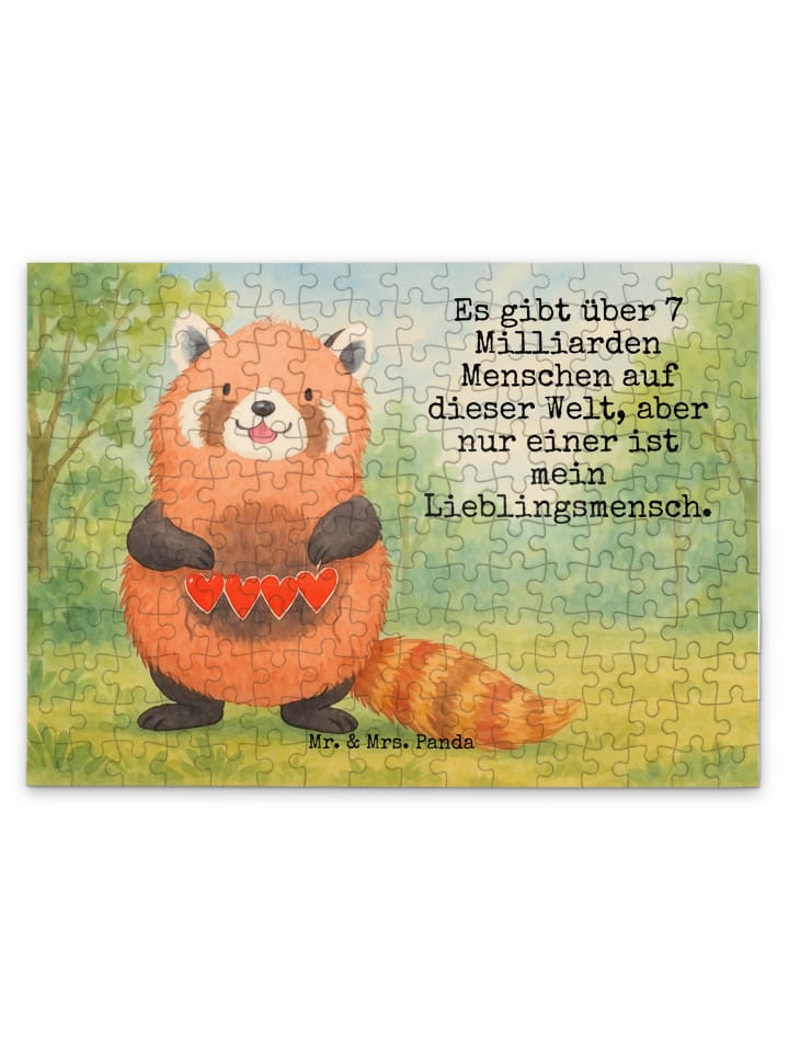 

Mr. & Mrs. Panda Дизайн пазла «Красная панда» с надписью белым цветом