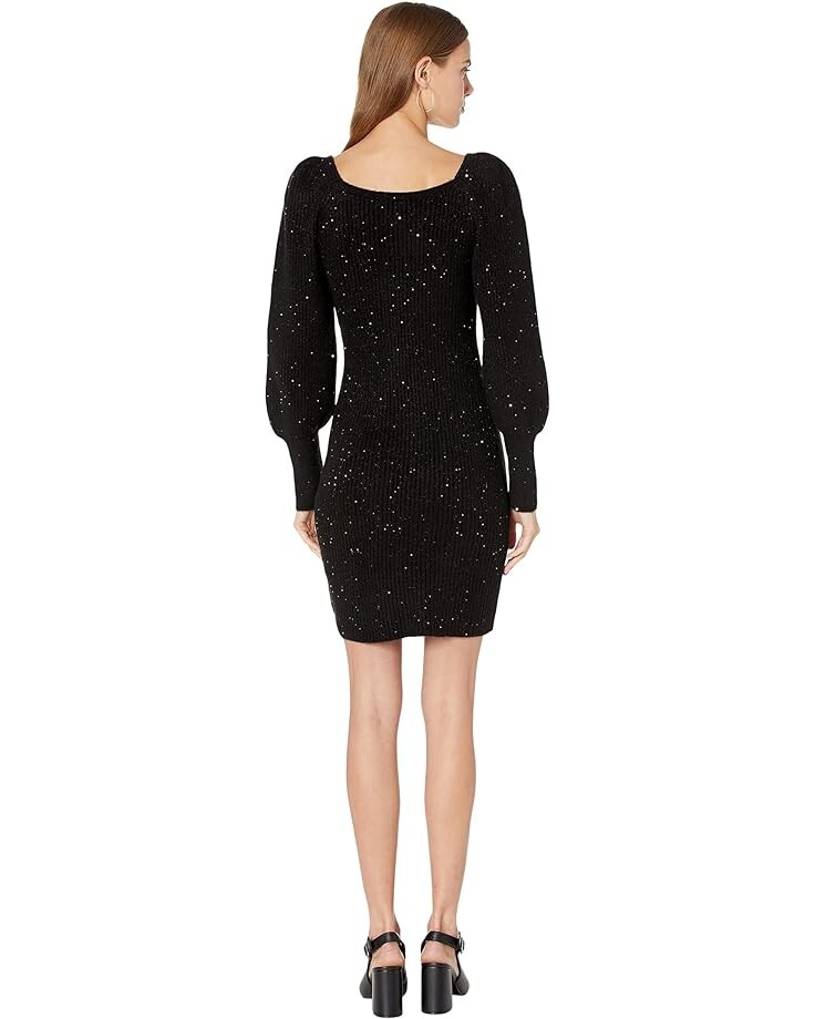 

Платье 1.STATE Long Sleeve Square Neck Sweaterdress, цвет Rich Black