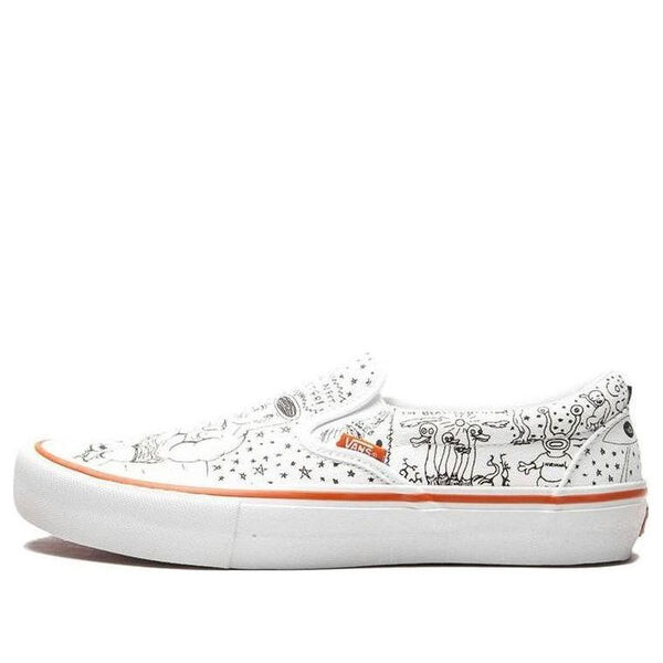 

Кроссовки no-comply x daniel johnston x slip-on pro 'doodles' Vans, белый