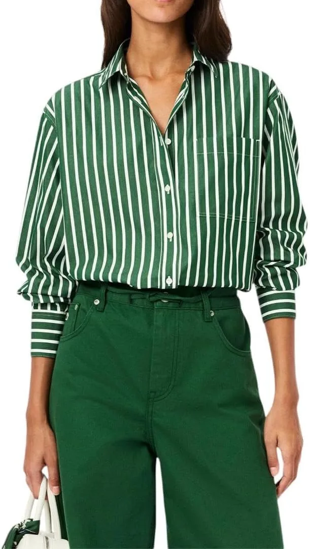 

Женская рубашка Lacoste Oversized Popeline с длинным рукавом