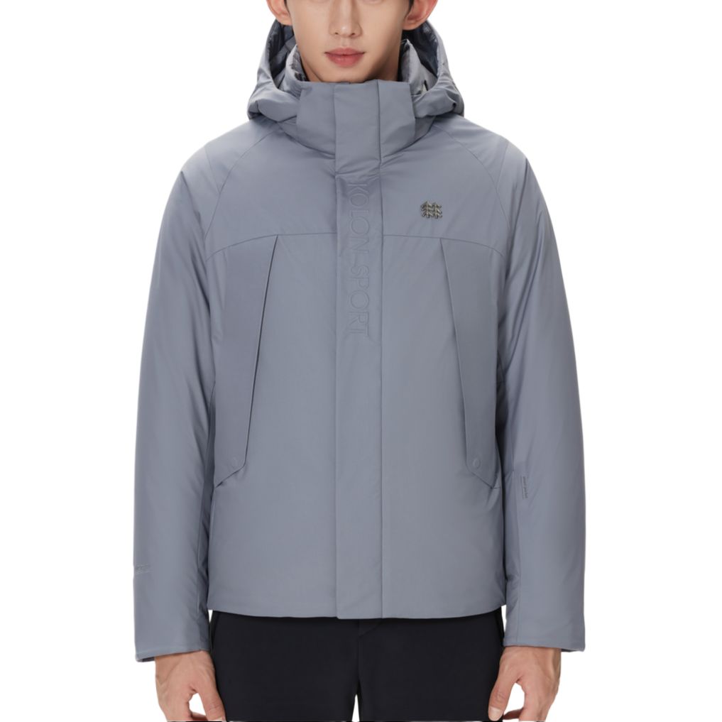 

Мужская пуховая куртка с капюшоном, утепленная Kolon Sport, светлый синий