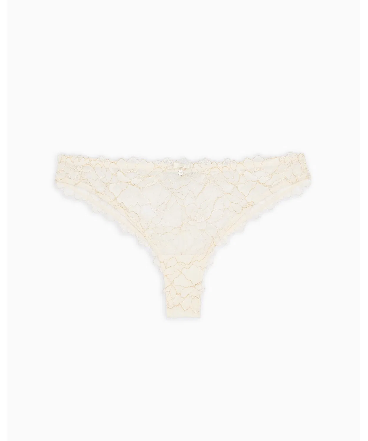 Бразильянки кружевные Emporio Armani ASV Bride из переработанного нейлона, белый с черным