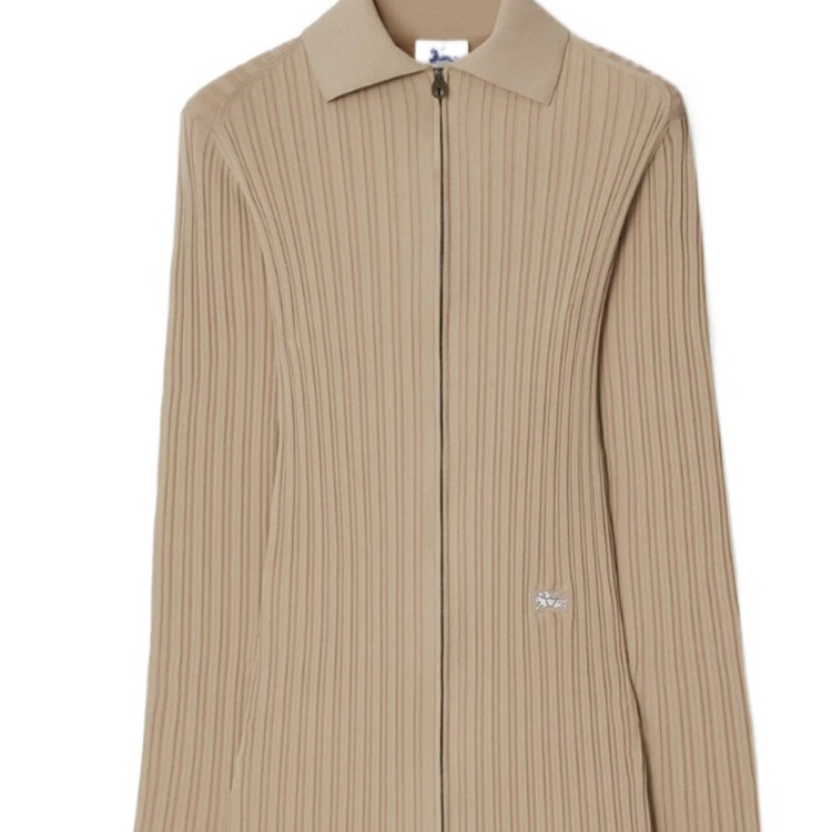 Платье Burberry с длинными рукавами цвета известняка — фото 3