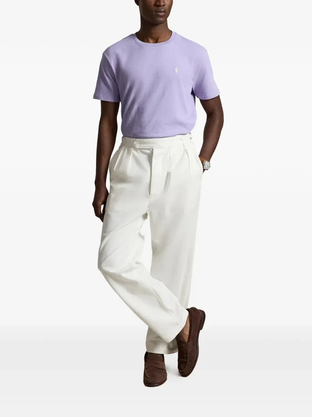 Футболка с вышивкой Pony POLO RALPH LAUREN, фиолетовый — фото 2