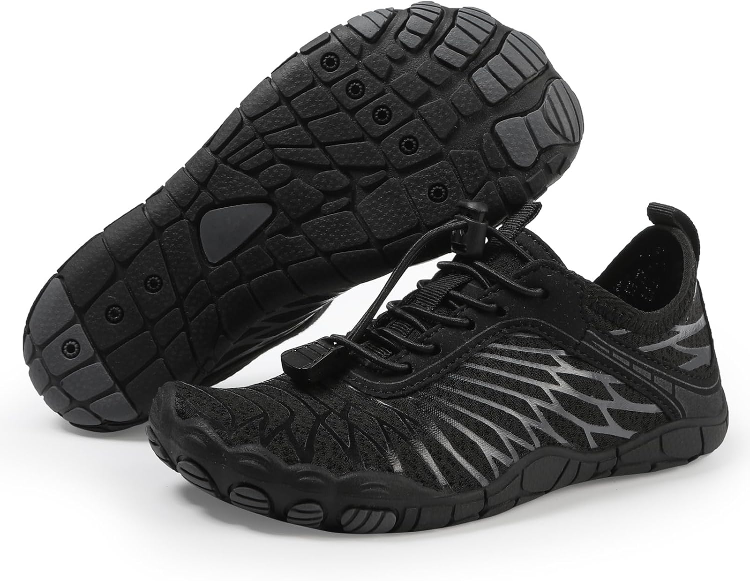 

Детская обувь ZWRXW Barefoot для мальчиков и девочек, кроссовки для малышей с широкой носочной частью, быстросохнущие сандалии, дышащие кроссовки для тенниса, противоскользящая обувь для походов, комфортные кроссовки для прогулок, черный