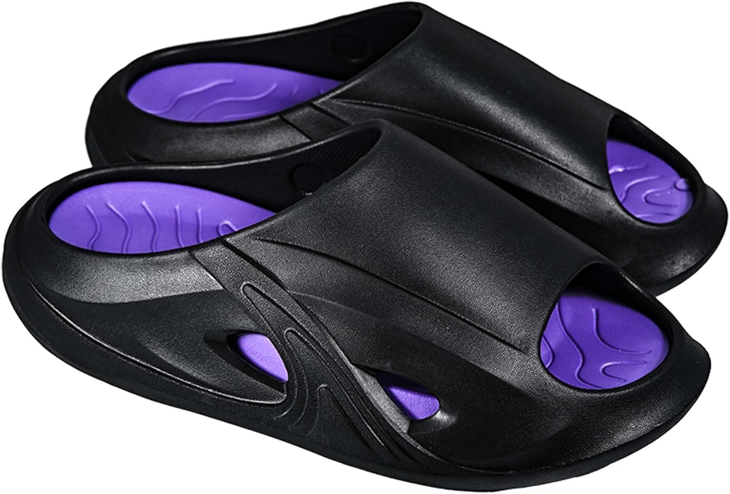 

Мужские шлепанцы с поддержкой свода стопы, удобные, с нескользящей, дышащей, прочной подошвой, амортизирующие, для дома и улицы, легкие тапочки Generic, пурпурный