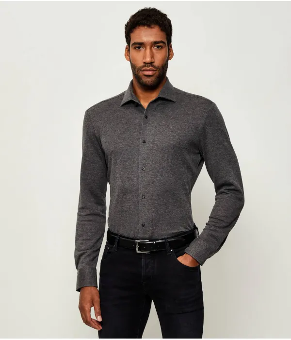 Рубашка h-rudy-1piece_db Slim fit Boss, серый — фото 3