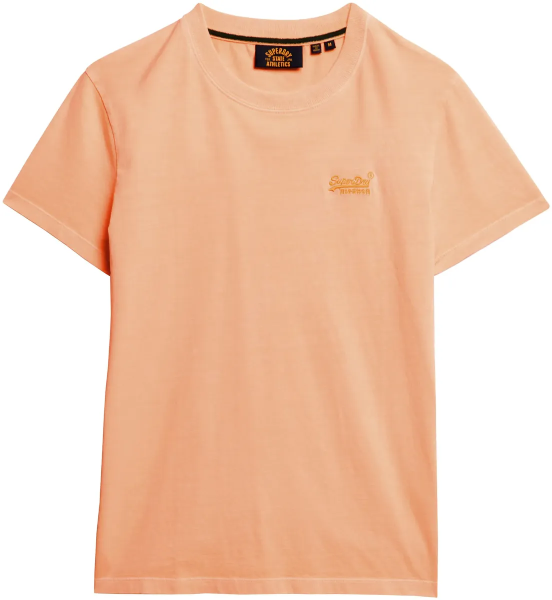 Рубашка с круглым вырезом Superdry "ESSENTIAL LOGO EMB NEON TEE", цвет Dry Fluro Orange — фото 4