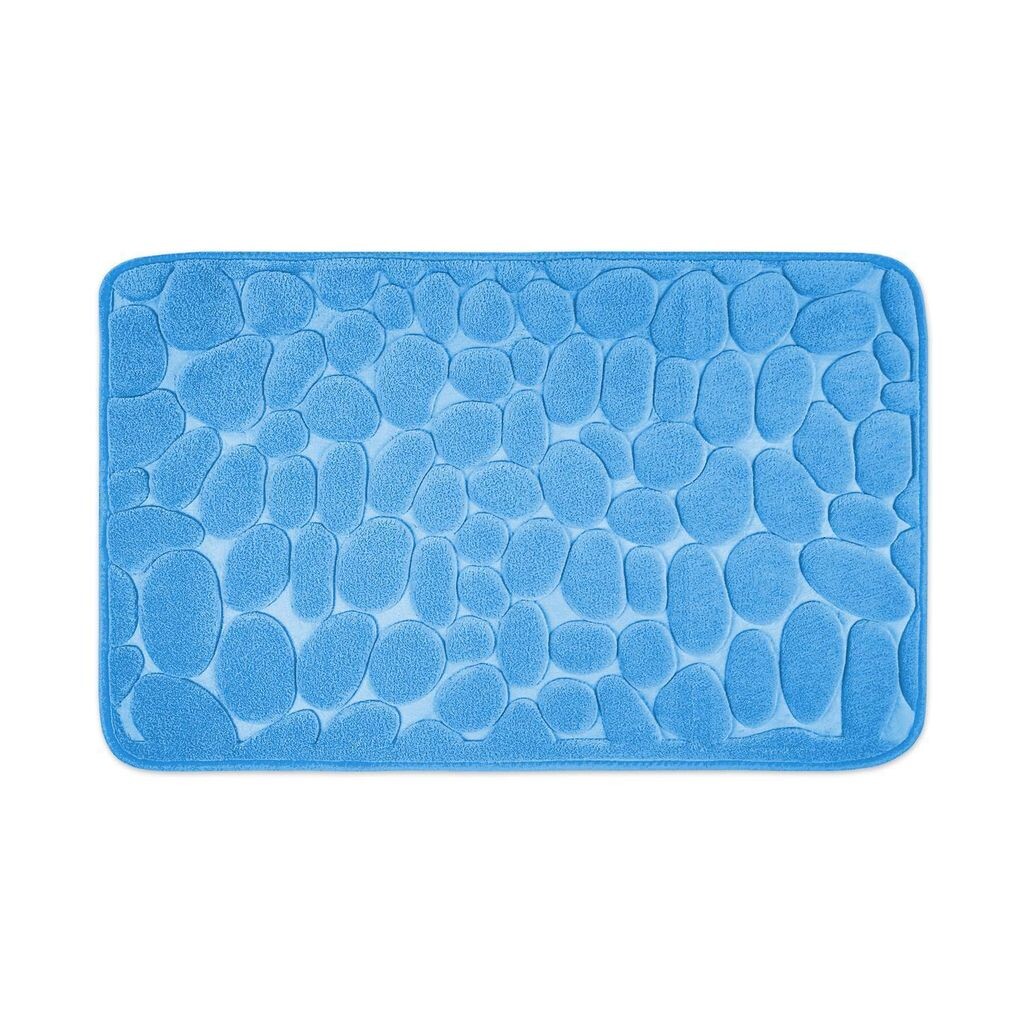 

WohnDirect мягкий коврик для ванной из пены с эффектом памяти LONDON Blue 60 x 100 см, синий