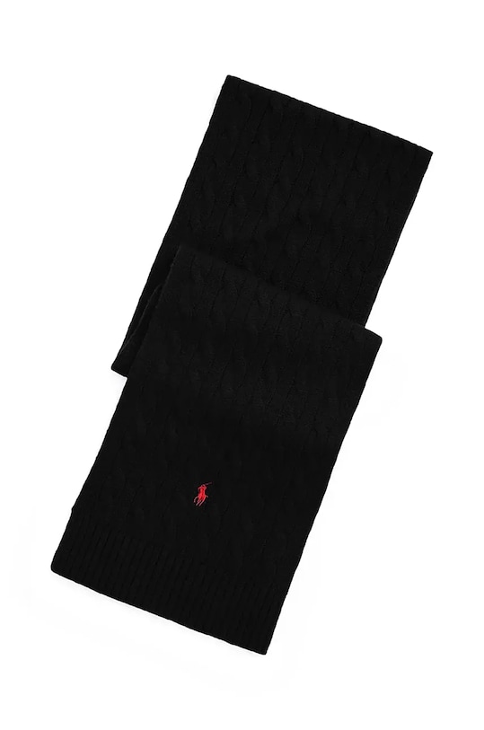

Шарф Classic Cable вязки "коса" Polo Ralph Lauren, черный
