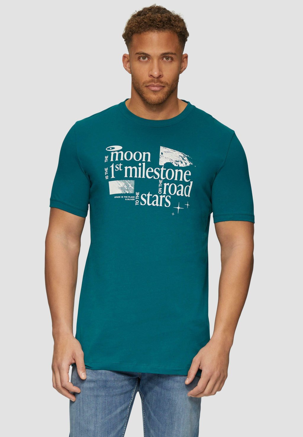 

Футболка с принтом s.Oliver, сине-зеленый