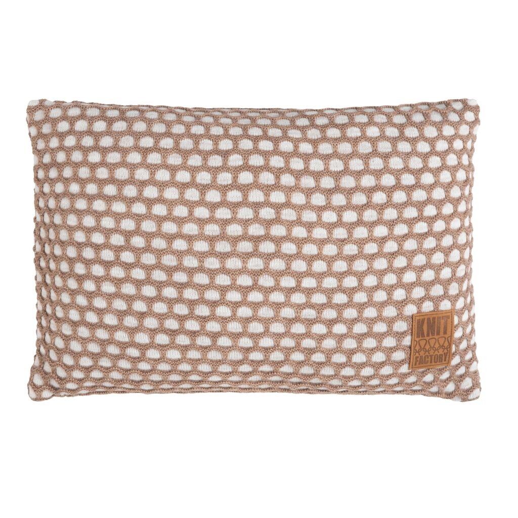 

Knit Factory Mila Подушка - Бежевый/Маррон - 60x40 см