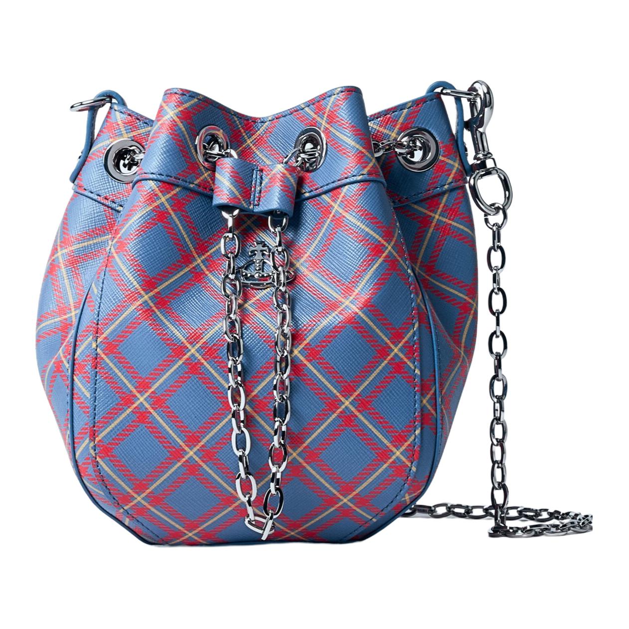 

Vivienne Westwood Регулируемая съемная сумка-ведро через плечо маленькая женская фиолетовая