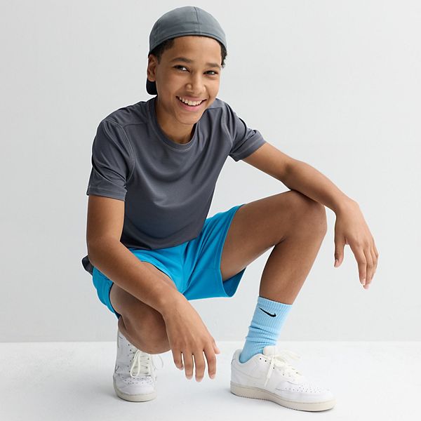 Футболка Boys 8-20 dry tek с ластовицей в размерах regular и husky Tek Gear, Coastline Blue — фото 4
