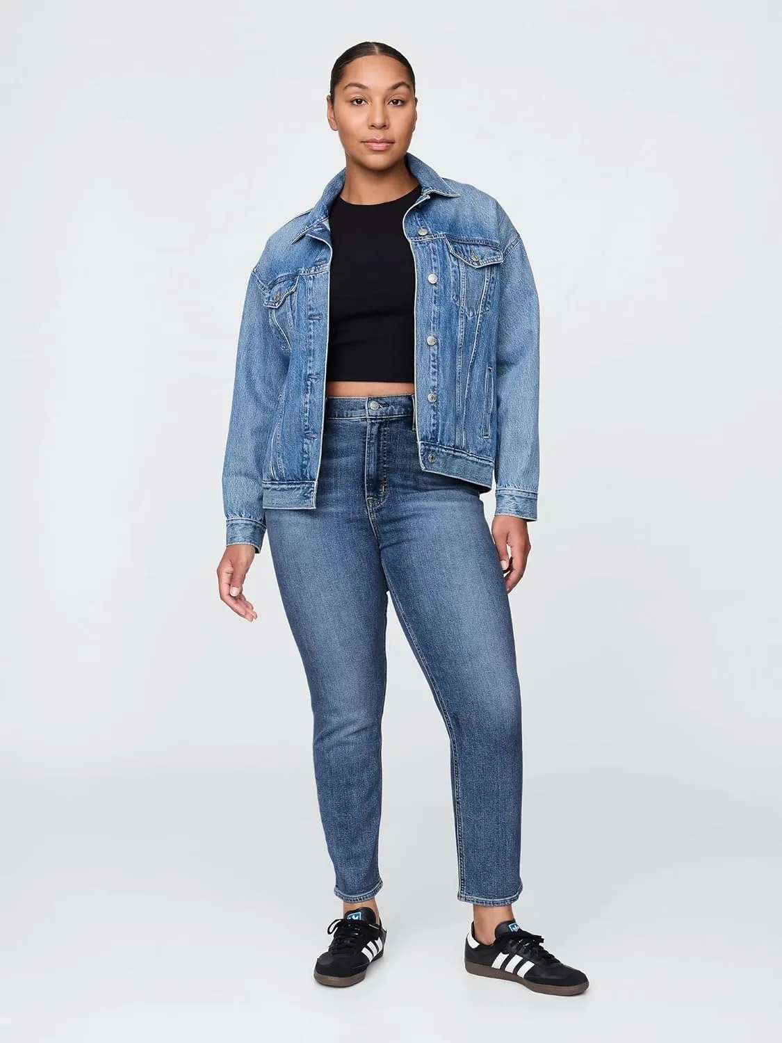 GAP Женские джинсы High Rise Vintage Slim, индиго — фото 4