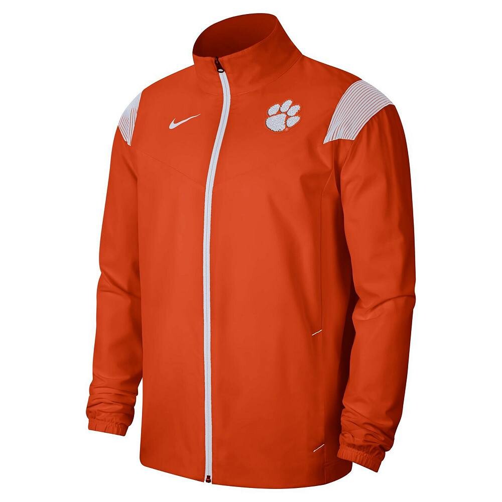 Мужская тканая куртка с молнией во всю длину Nike Orange Clemson Tigers, цвет Clm Orange — фото 3