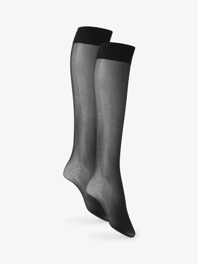 

Тайтсы John Lewis 40 Denier Knee-High 2 шт, черный