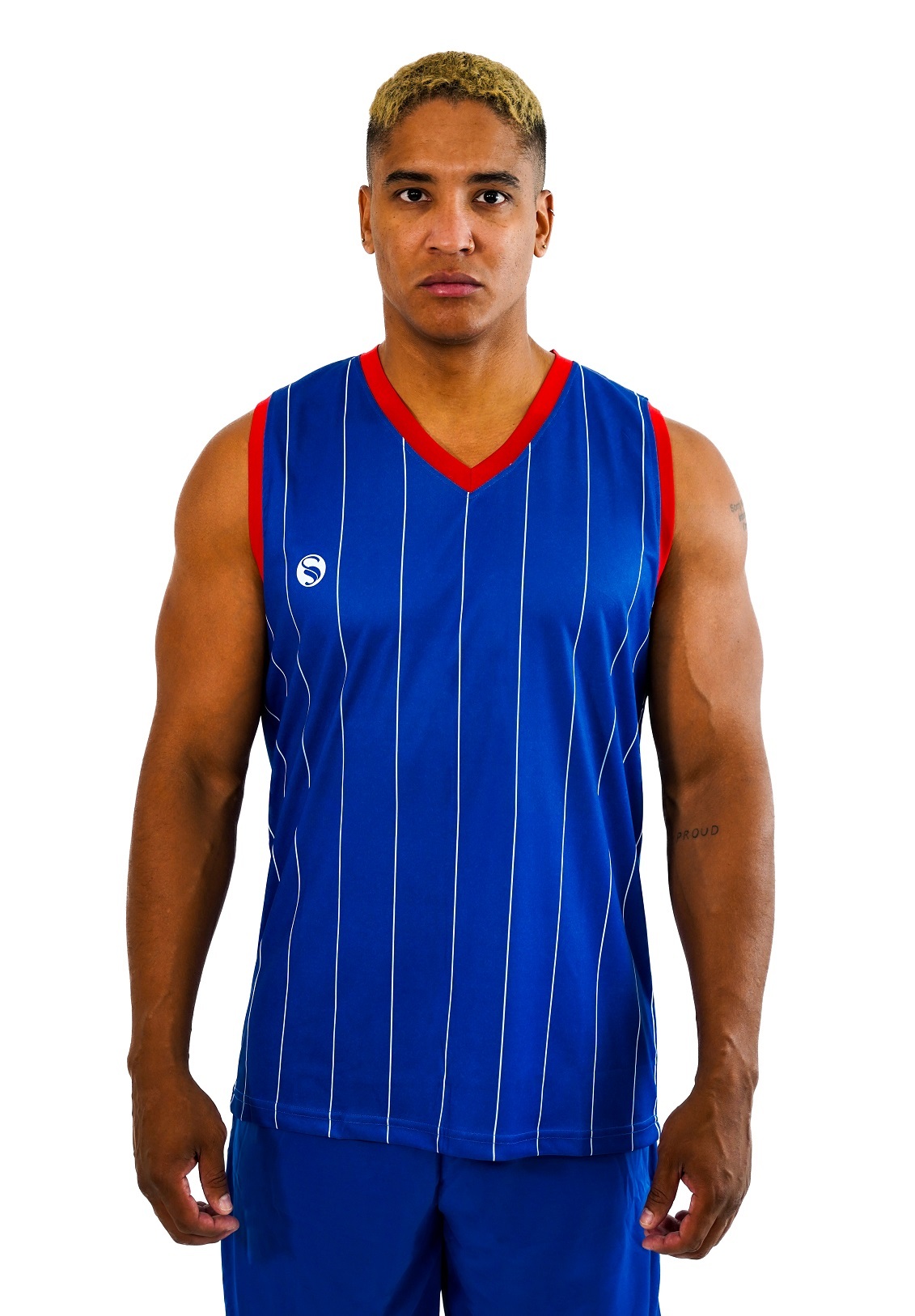 

Рубашка Stark Soul Sport Shirt Pinstripes Ärmeloses Tank Top, синий