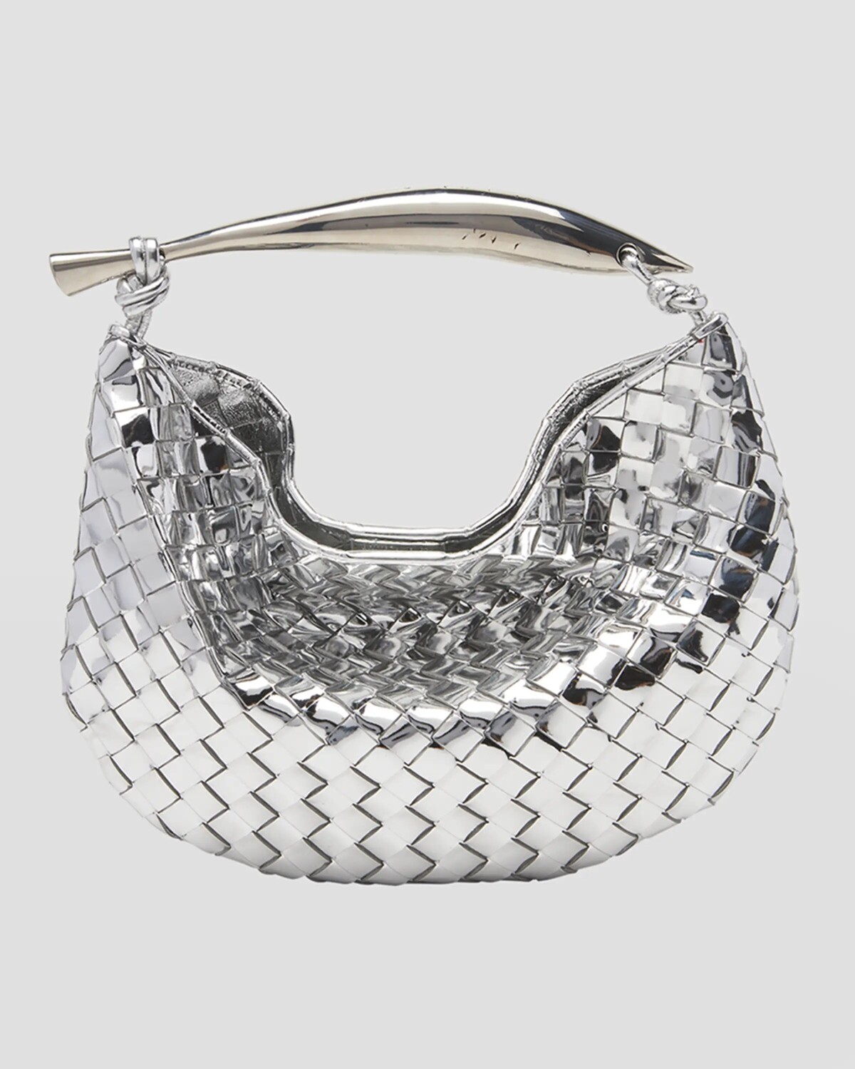 

Сардиновая сумка Bottega Veneta, цвет Silver-Vintage