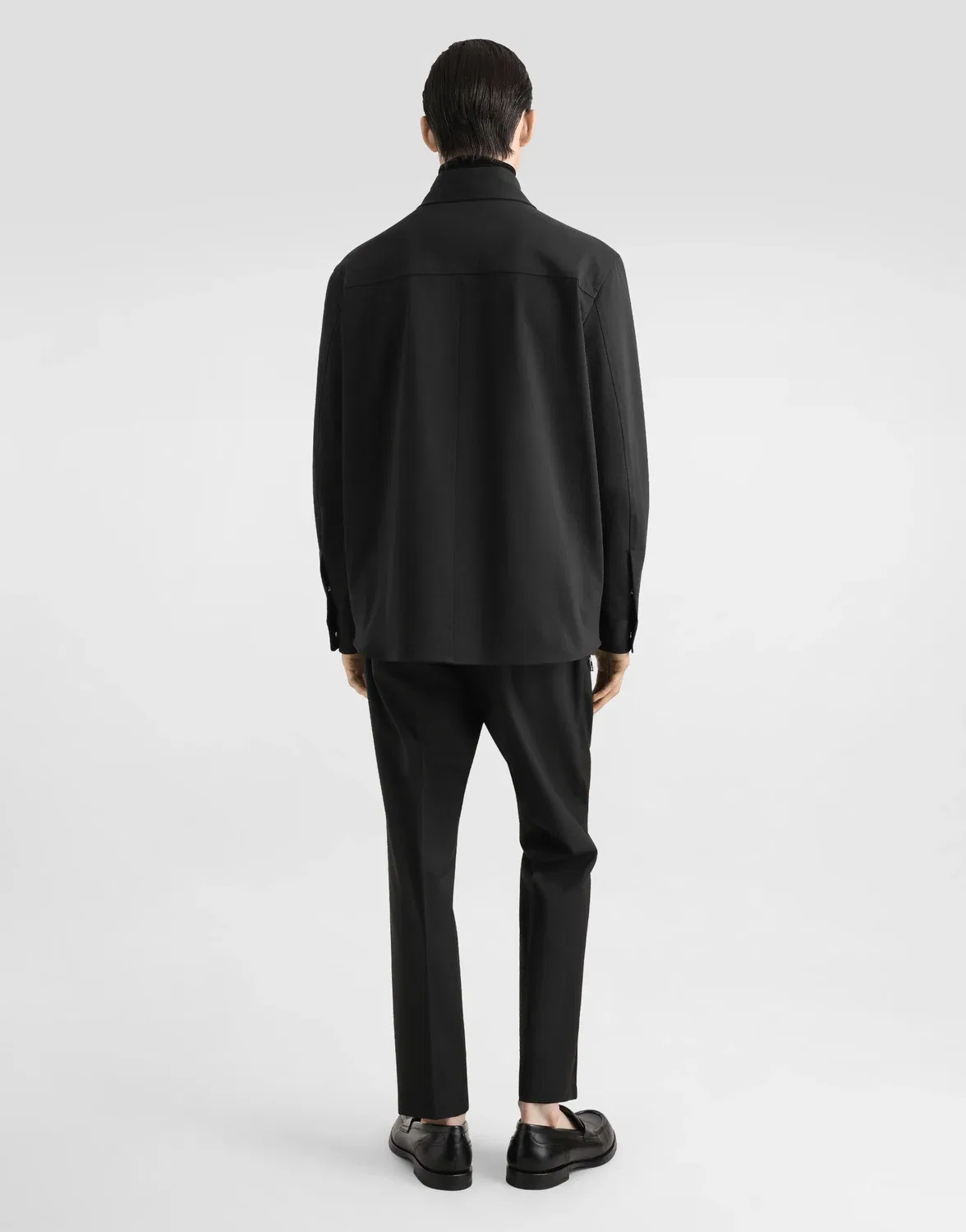 Рубашка из технической ткани с биркой DOLCE & GABBANA, черный — фото 3