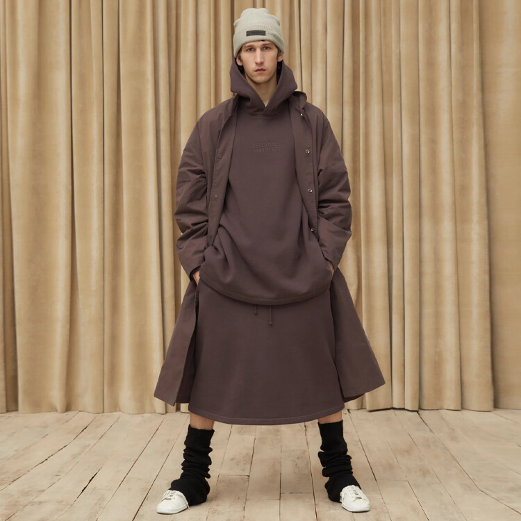 Drop2 SS23 Толстовка мужская сливово-фиолетовая Fear Of God Essentials, цвет Plum — фото 3