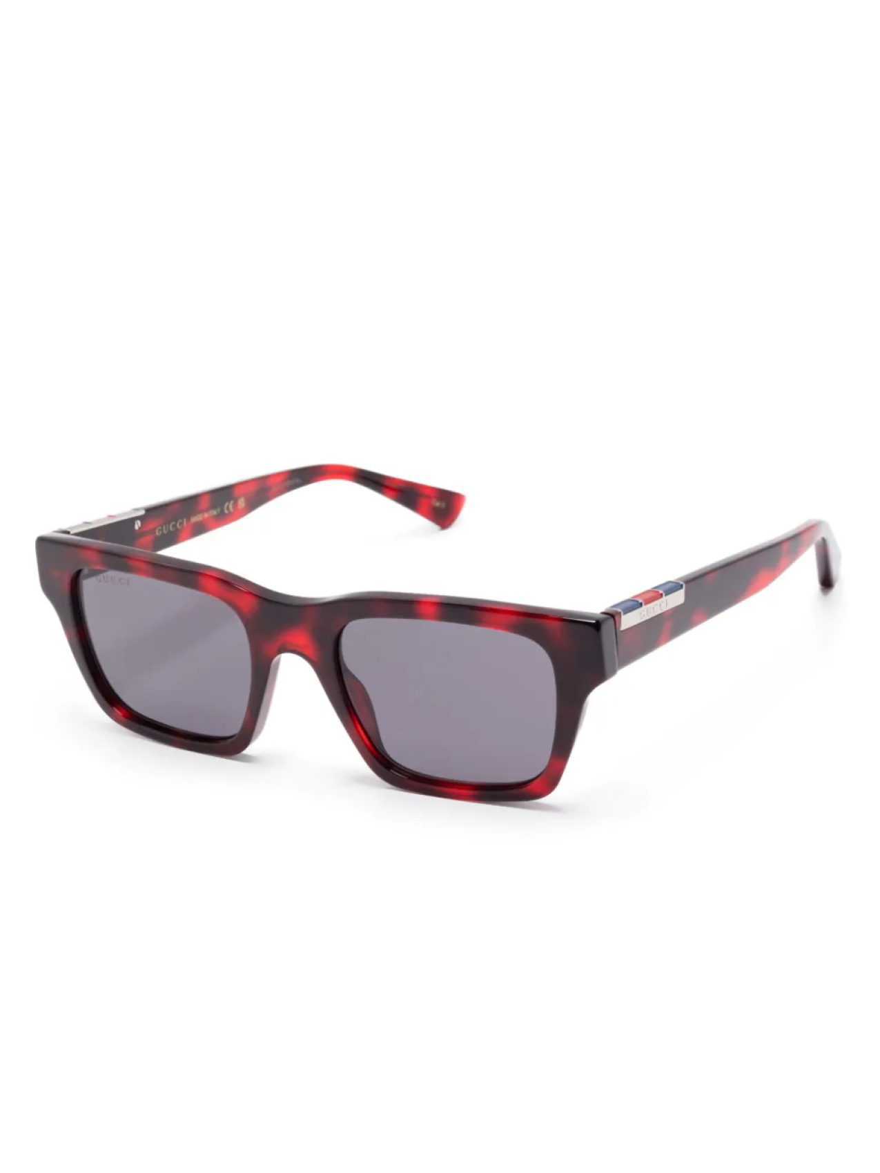 Солнцезащитные очки в квадратной оправе Gucci Eyewear, красный — фото 2