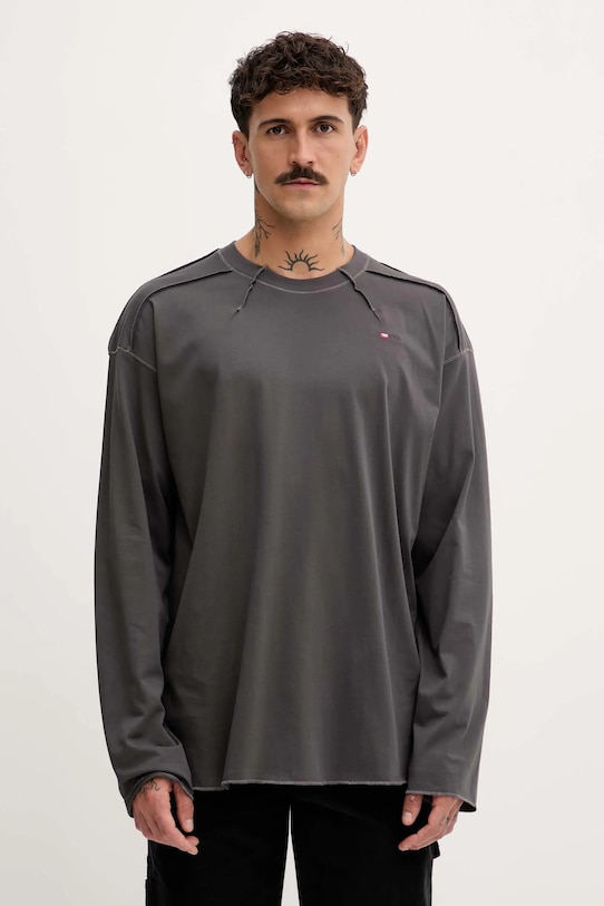 

Хлопок с длинным рукавом T-CRAHOR-BOXT-LS-T1 Diesel, серый