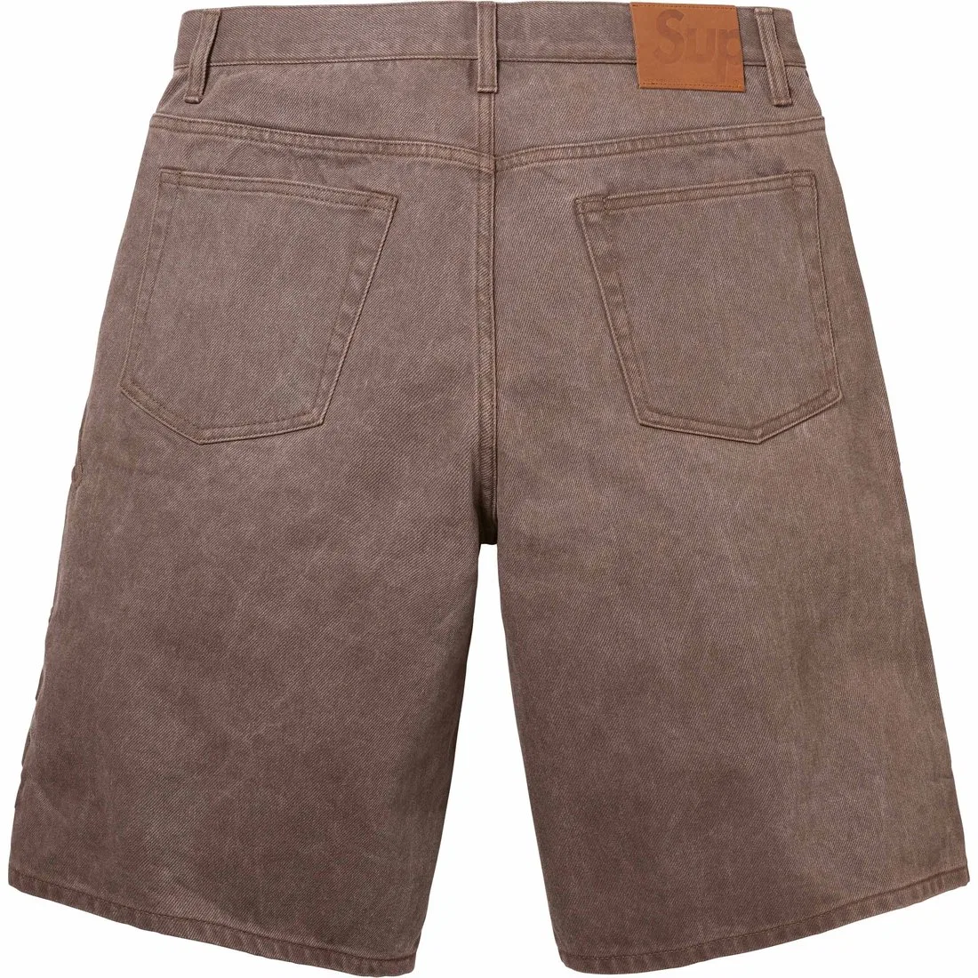 Шорты джинсовые свободные Supreme Script Denim Short вымытый индиго — фото 4