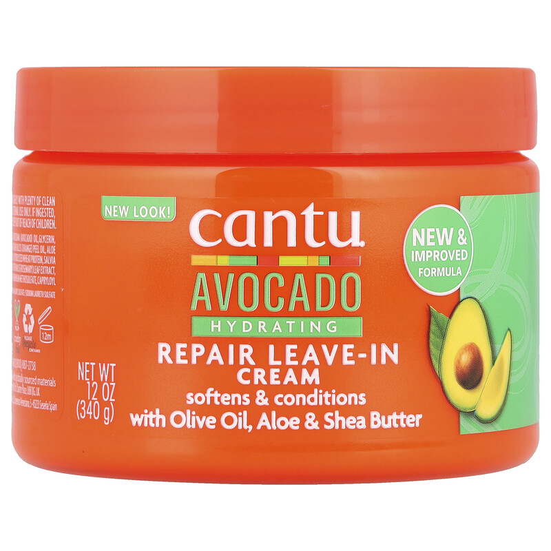 

Cantu, Avocado Hydrating, восстанавливающий несмываемый крем, 340 г (12 унций)