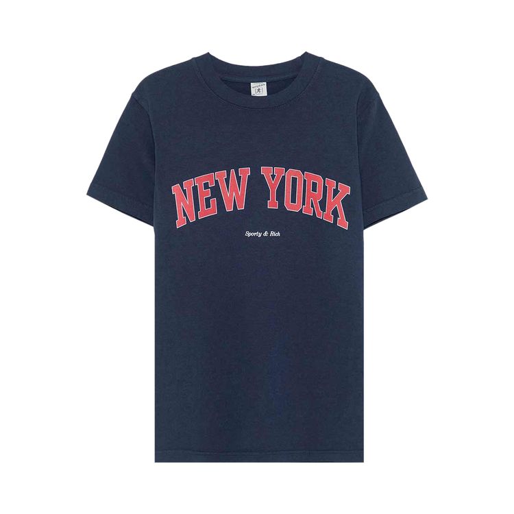 

Футболка Sporty & Rich New York Ivy T-Shirt 'Navy/Ruby', синий