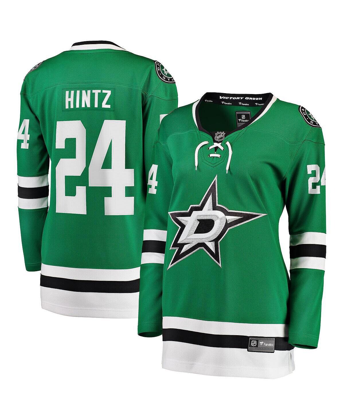 

Женская футболка с логотипом Roope Hintz Kelly Green Dallas Stars Home Breakaway Player Fanatics