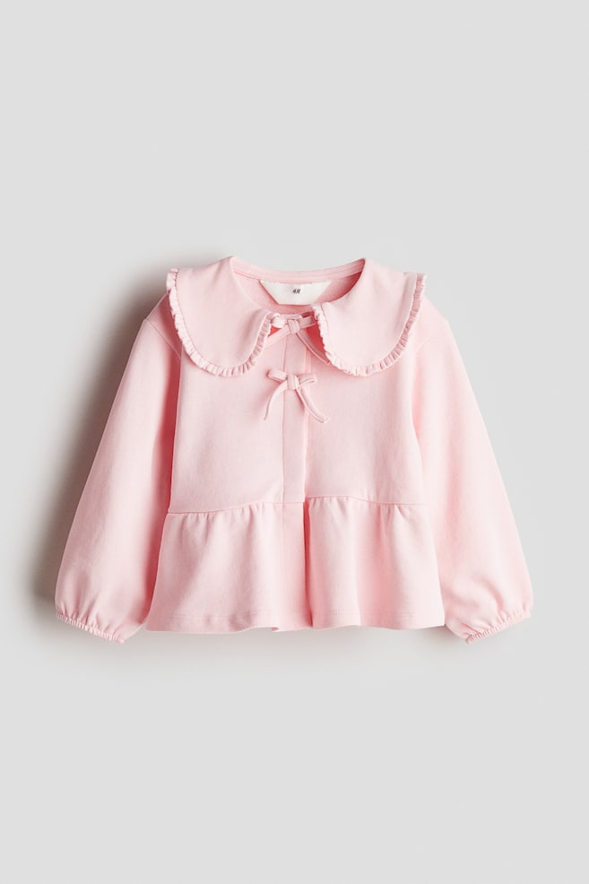 

Кардиган с воротником и баской H&M, розовый