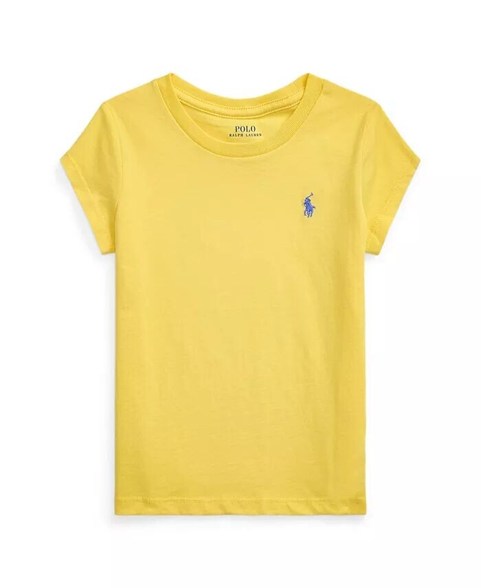 

Футболка из хлопкового джерси для малышей и маленьких девочек Polo Ralph Lauren, желтый