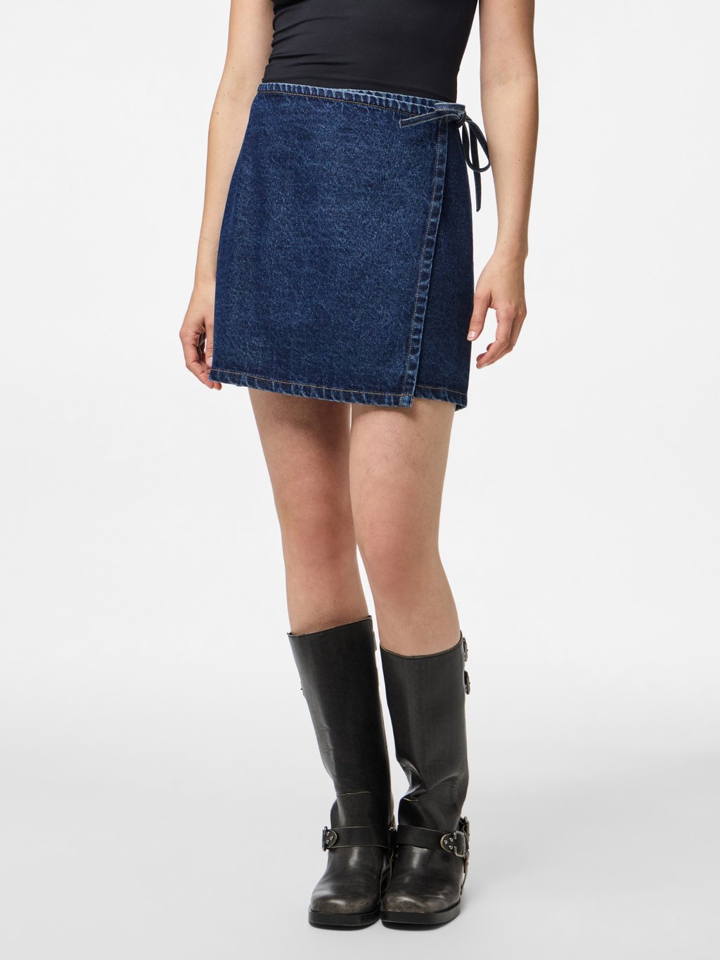 

Юбка из денима Gonna a campana Pieces, цвет Medium Blue Denim