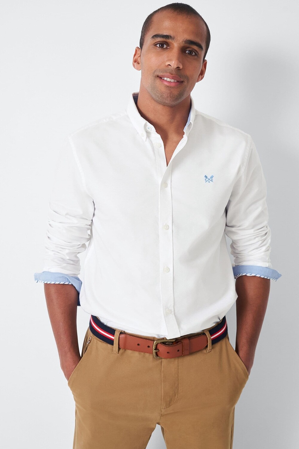 

Классическая хлопковая рубашка Crew Clothing Company, белый