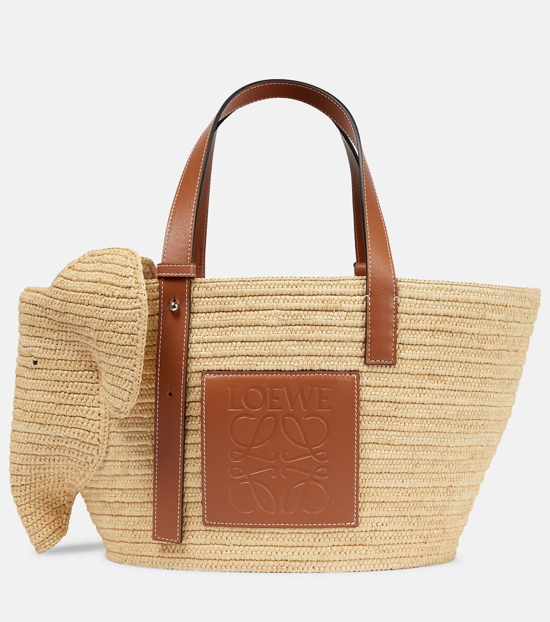 

Сумка-тоут Elephant Basket из рафии Loewe, бежевый