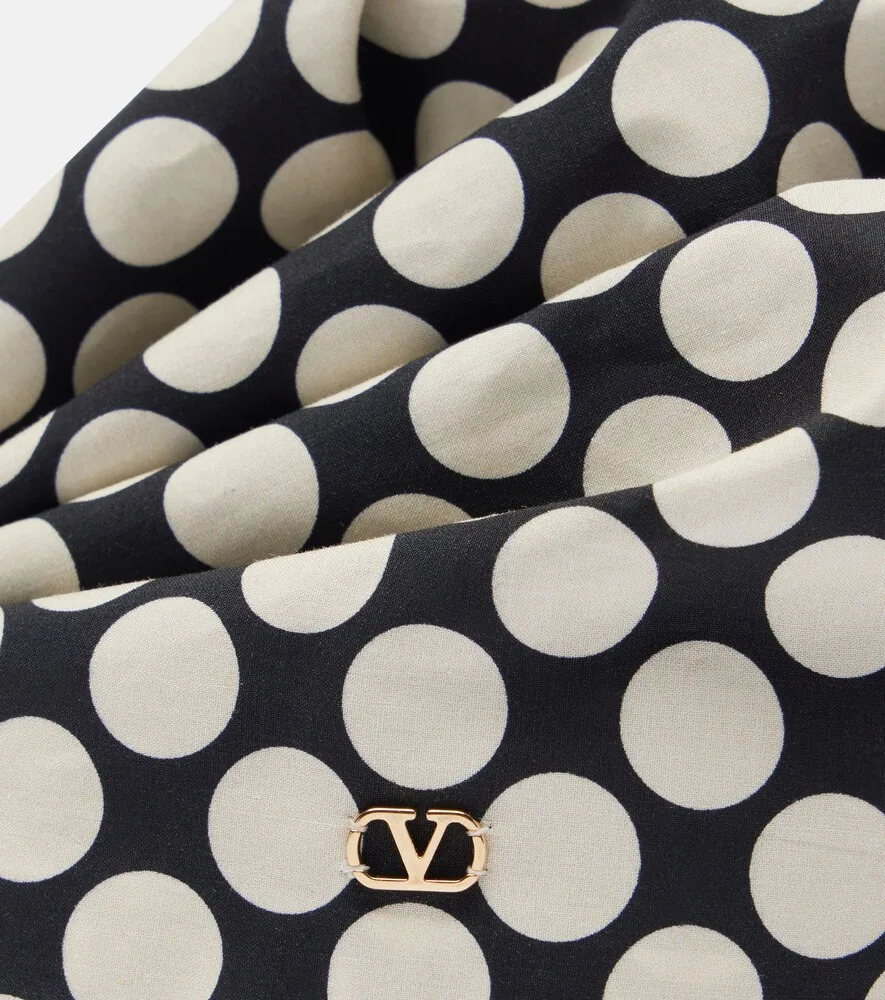 Хлопковая повязка на голову Escape Plus De Pois Valentino, белый — фото 3