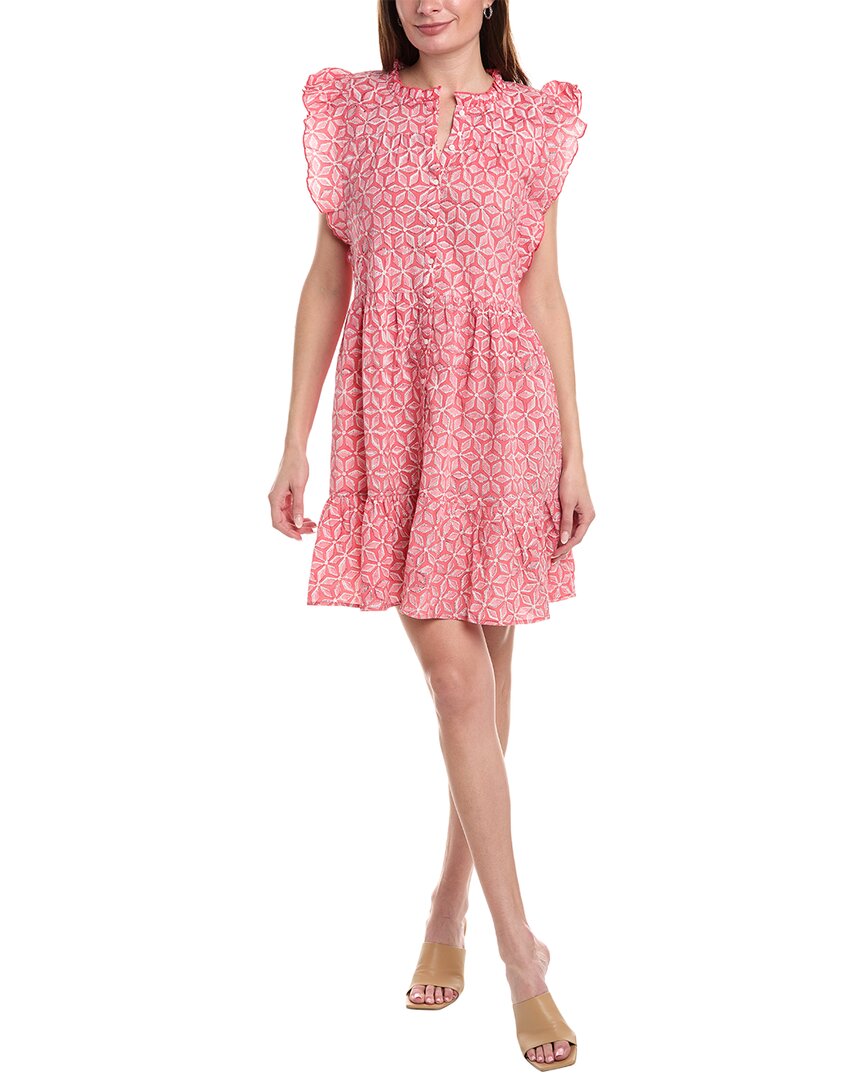 

Lilla P Button Down Peplum Dress, розовый