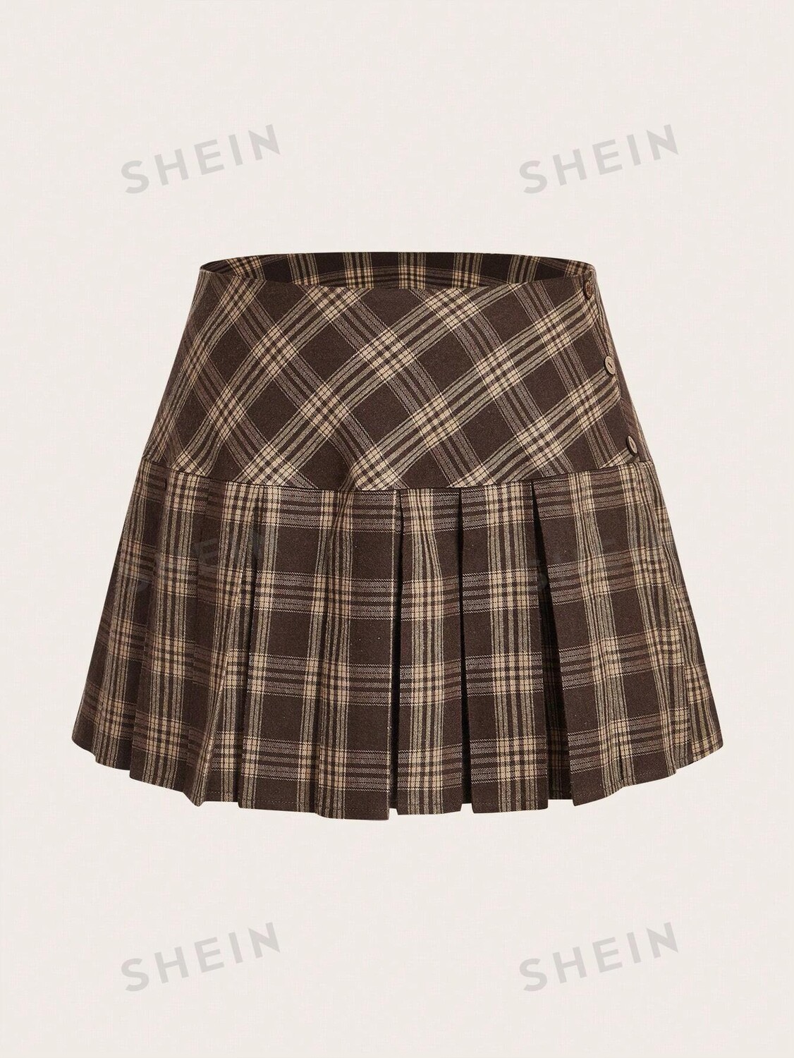 

Юбка большого размера Shein, коричневый