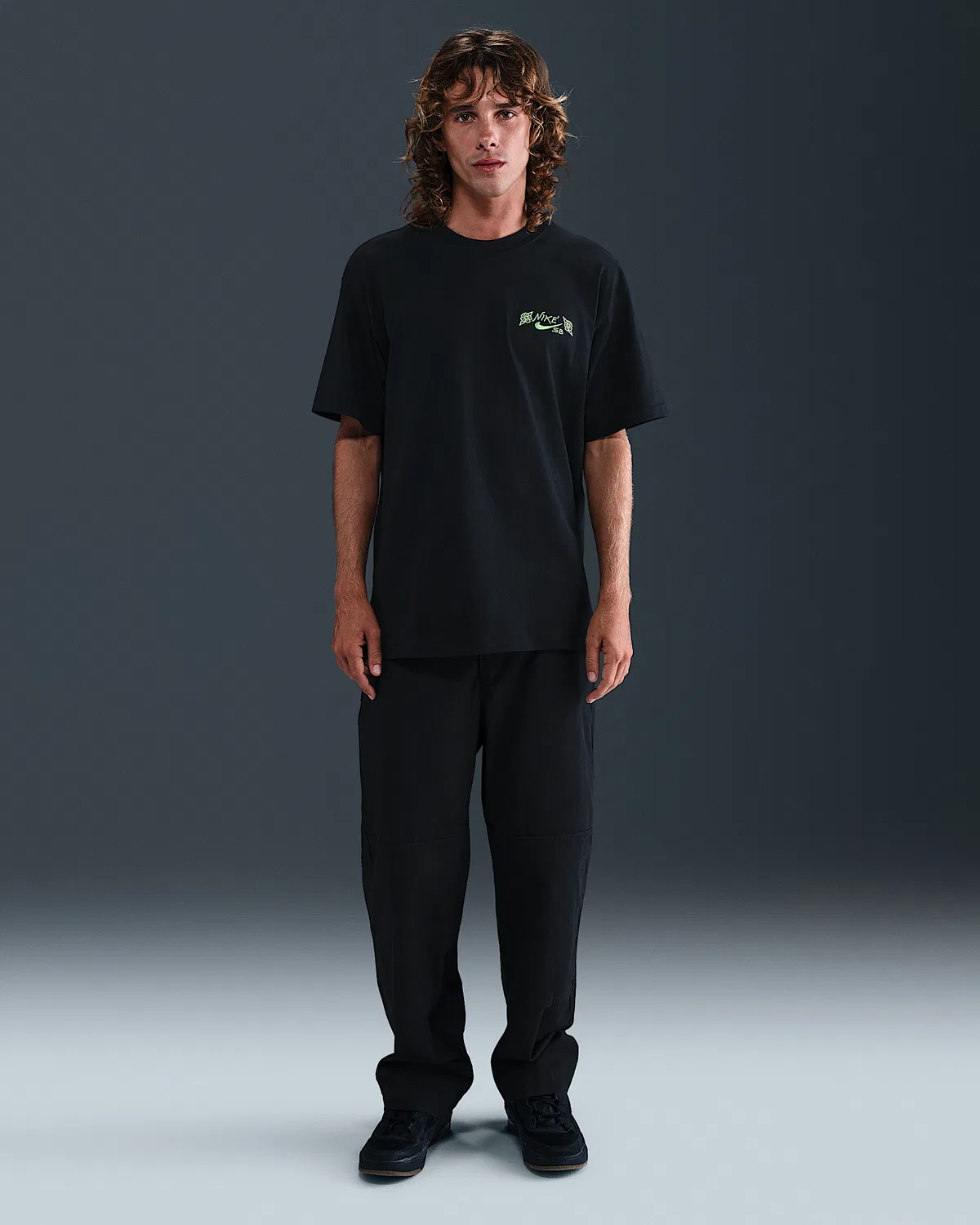 Max90 Skate T-Shirt Nike SB, Black — фото 4